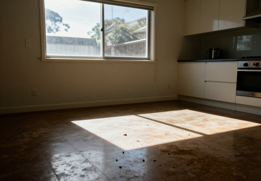 Rodent infestation in a Minto garage before treatment